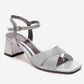MILAGRO - Silver Block Heel Pump (Women)