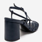 WILDA - Navy Block Heel Pump (Women)