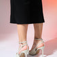 Ubuntu - Ecru Pointed Toe High Heel Pump (Women)