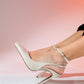 Ubuntu - Ecru Pointed Toe High Heel Pump (Women)