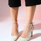 Ubuntu - Ecru Pointed Toe High Heel Pump (Women)