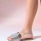 Obre - Silver Embellished Slide (Women)