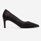 VELMIRA - Black Satin Stiletto Pump (Women)