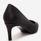 VELMIRA - Black Satin Stiletto Pump (Women)