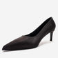VELMIRA - Black Satin Stiletto Pump (Women)
