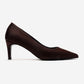 VELMIRA - Brown Satin Stiletto Pump (Women)