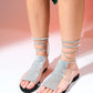 Pesca - Silver Ankle-Tie Sandal (Women)
