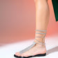Pesca - Silver Ankle-Tie Sandal (Women)