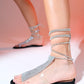 Pesca - Silver Ankle-Tie Sandal (Women)