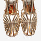 WILDA - Gold Block Heel Shoe (Women)
