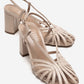 WILDA - Beige Block Heel Shoe (Women)