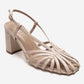 WILDA - Beige Block Heel Shoe (Women)