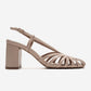 WILDA - Beige Block Heel Shoe (Women)