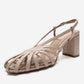 WILDA - Beige Block Heel Shoe (Women)