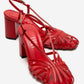 WILDA - Red Block Heel Shoe (Women)