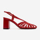 WILDA - Red Block Heel Shoe (Women)