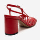 WILDA - Red Block Heel Shoe (Women)