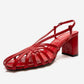 WILDA - Red Block Heel Shoe (Women)