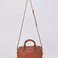 Sara Cognac Brown Structured Mini Bag - Fw25-0003