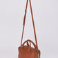Sara Cognac Brown Structured Mini Bag - Fw25-0003