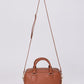 Sara Cognac Brown Structured Mini Bag - Fw25-0003