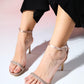Muiza - Beige Satin Platform Heel Evening Shoe (Women)