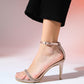 Muiza - Beige Satin Platform Heel Evening Shoe (Women)