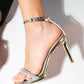 Muiza - Gold Platform Heel Evening Shoe (Women)