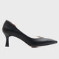 Vera Black Pointed Toe Pump (Women)