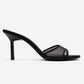 Monroe - Black Stiletto Heel Mule (Women)