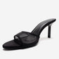 Monroe - Black Stiletto Heel Mule (Women)