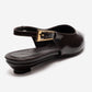 JENNA - Brown Genuine Leather Pointed Toe Low Block Heel Shoe (Women)