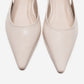 JENNA - Off-White Genuine Leather Pointed Toe Low Block Heel Shoe (Women)