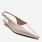 JENNA - Off-White Genuine Leather Pointed Toe Low Block Heel Shoe (Women)