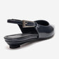 JENNA - Navy Genuine Leather Pointed Toe Low Block Heel Pump (Women)