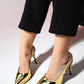 Santa - Gold Metallic Pointed Toe Platform High Heel Shoe (Women)