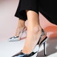 Santa - Silver Mirror Pointed Toe Platform Heel (Women)