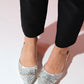Kelp - Beige Satin Embellished Flat Sandal (Women)