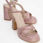Lello - Pink Striped Platform Heel Shoe (Women)