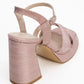 Lello - Pink Striped Platform Heel Shoe (Women)