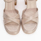 Lello - Gold Striped Platform Heel Shoe (Women)