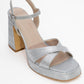 Lello - Silver Striped Platform Heel Shoe (Women)
