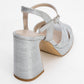 Lello - Silver Striped Platform Heel Shoe (Women)