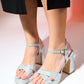 Lello - Silver Striped Platform Heel Shoe (Women)