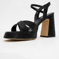 Lello - Black Striped Platform Heel Shoe (Women)