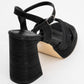 Lello - Black Striped Platform Heel Shoe (Women)