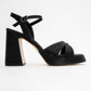 Lello - Black Striped Platform Heel Shoe (Women)
