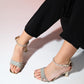 Monica - Gold Jeweled Stiletto Evening Shoe (Women)