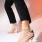 Monica - Silver Embellished Stiletto Evening Shoe (Women)