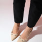 Faroe - Beige Patent Pointed Toe High Heel Pump (Women)